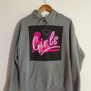 Diamond Supply Co Girls Neon Pink Sign Hoodie Mens Size Large